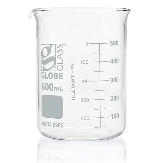 Globe Glass 600mL ASTM E960 Griffin Style Beaker (6 Units) - Image 2 of 2