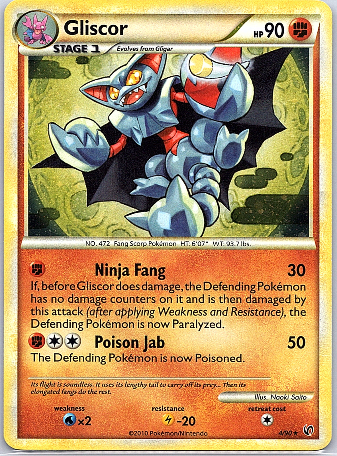 Gliscor 4/90 Undaunted Holo LP