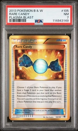PSA 7 Rare Candy 2013 Pokemon Black & White Plasma Blast #105