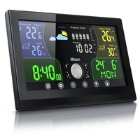 Funk Wetterstation Mit Farbdisplay - Inkl. AußEnsensor - Funkuhr - Innen