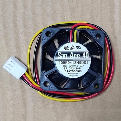 1 PCS New 109P0412H9D01 DC12V 0.07A 4010 3-Wire Bearing Fan #ff