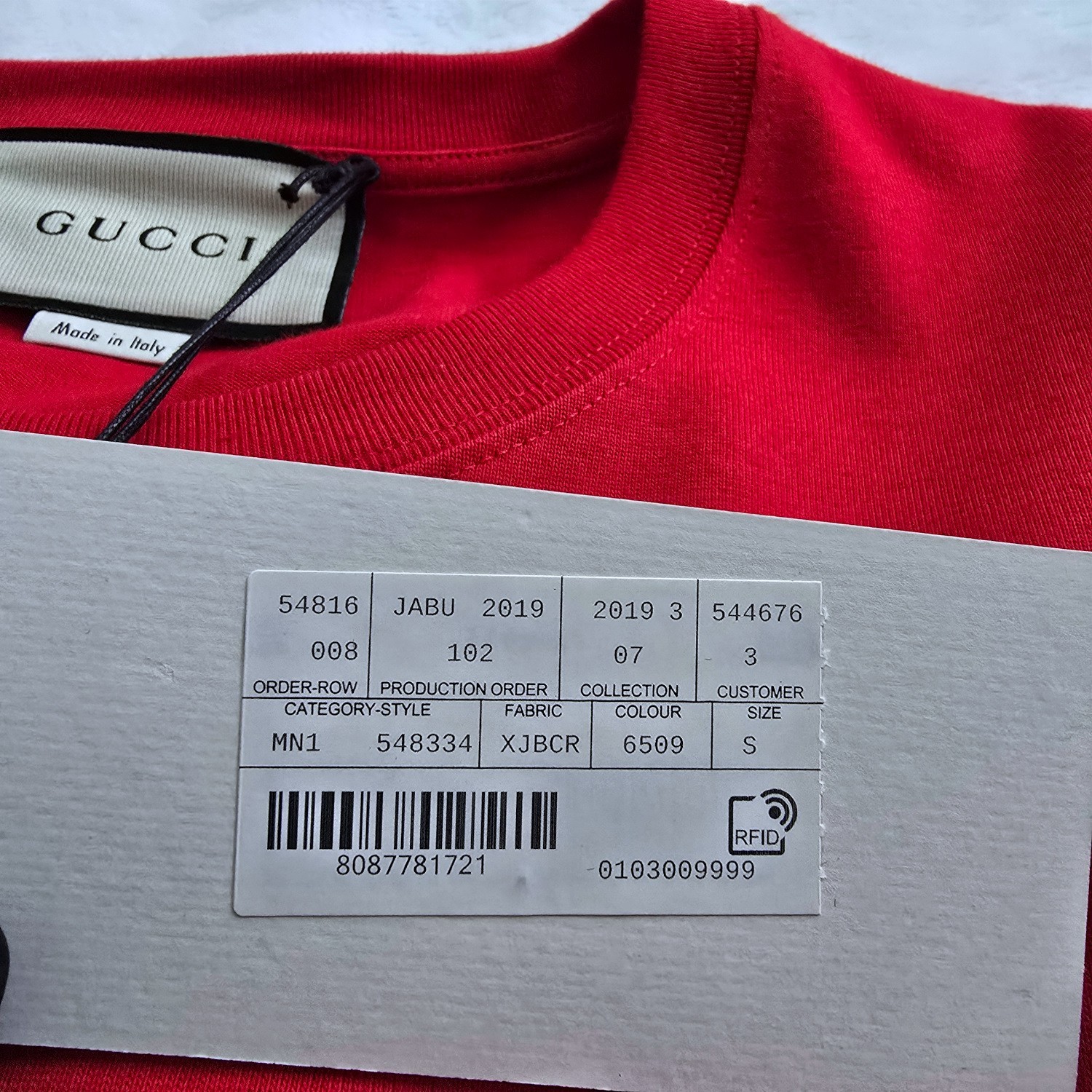 Gucci Tennis Racket Embroidered T-shirt Red | Size S | MSRP $650 | NWT | US Open image 8