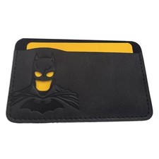 Batman Style PU Leather Wallet with ID Window Card Holder Superhero Mask Design