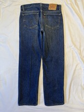 Vintage 90s Levi s Usa 501XX Mid Dark Wash Blue Denim Jeans Fit 32x30