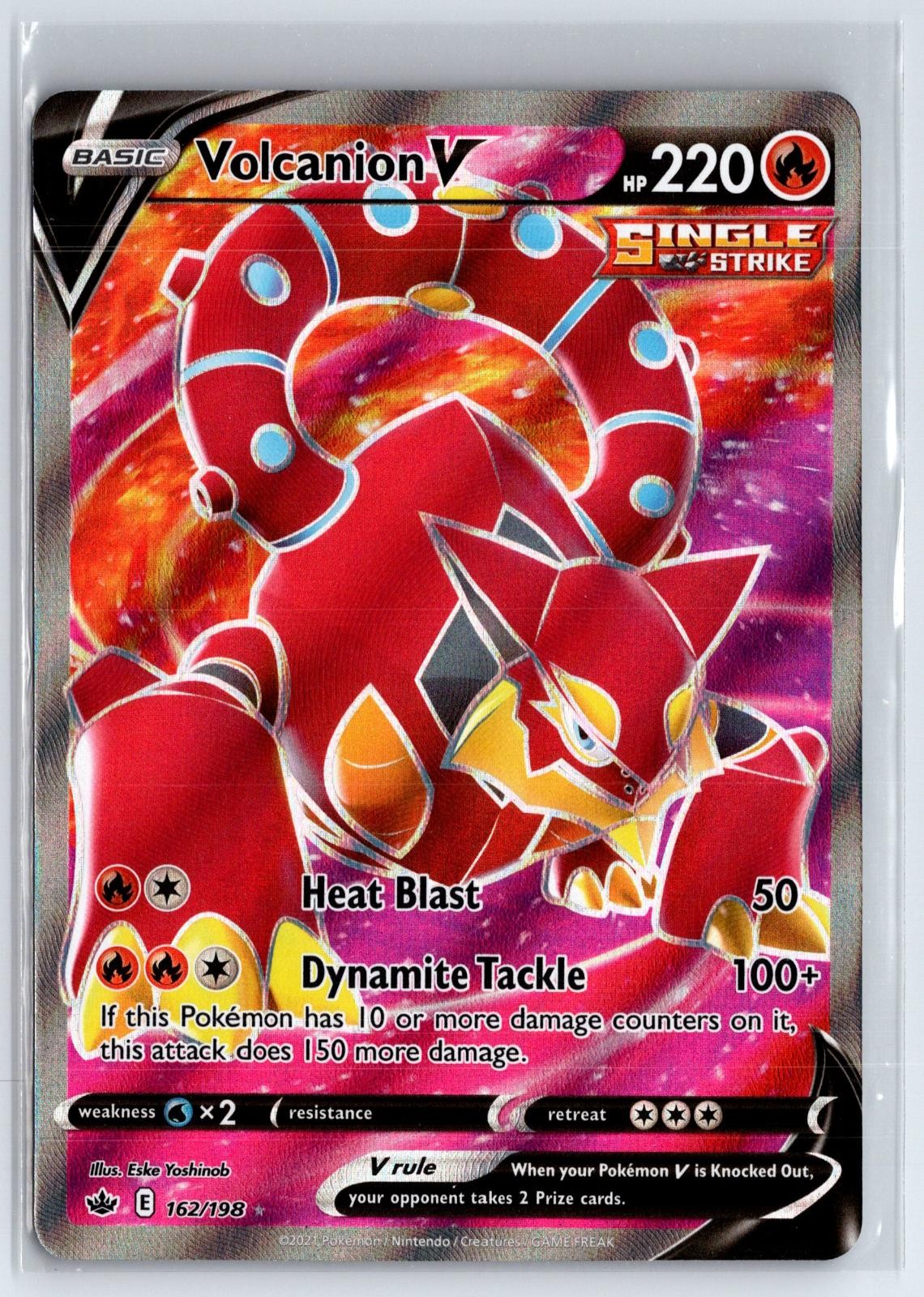 Volcanion V 162/198 Ultra Rare Chilling Reign Pokemon Holo Near Mint