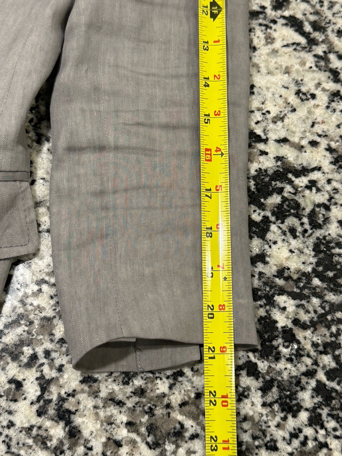 Smythe Sharp Shoulder One Button Blazer Linen Ble… - image 7