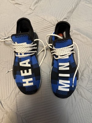 Pharrell Williams Human Race Blue Plaid Men s 7.5