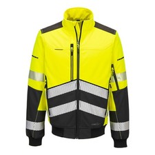 Image of Hi Vis Softshell Bomber jacket work coat Waterproof Breathability portwest EV468