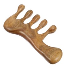 Wooden Meridian Channel Massage Comb Wide Tooth Head Comb
