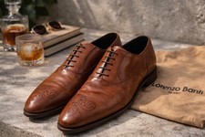 Lorenzo Banfi Milano Brown Leather Oxfords Mens Size 43 (US 10) Made in Italy