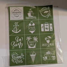 Magnolia Design Co Adhesive Reusable Silkscreen Stencil Summer Minis 2021