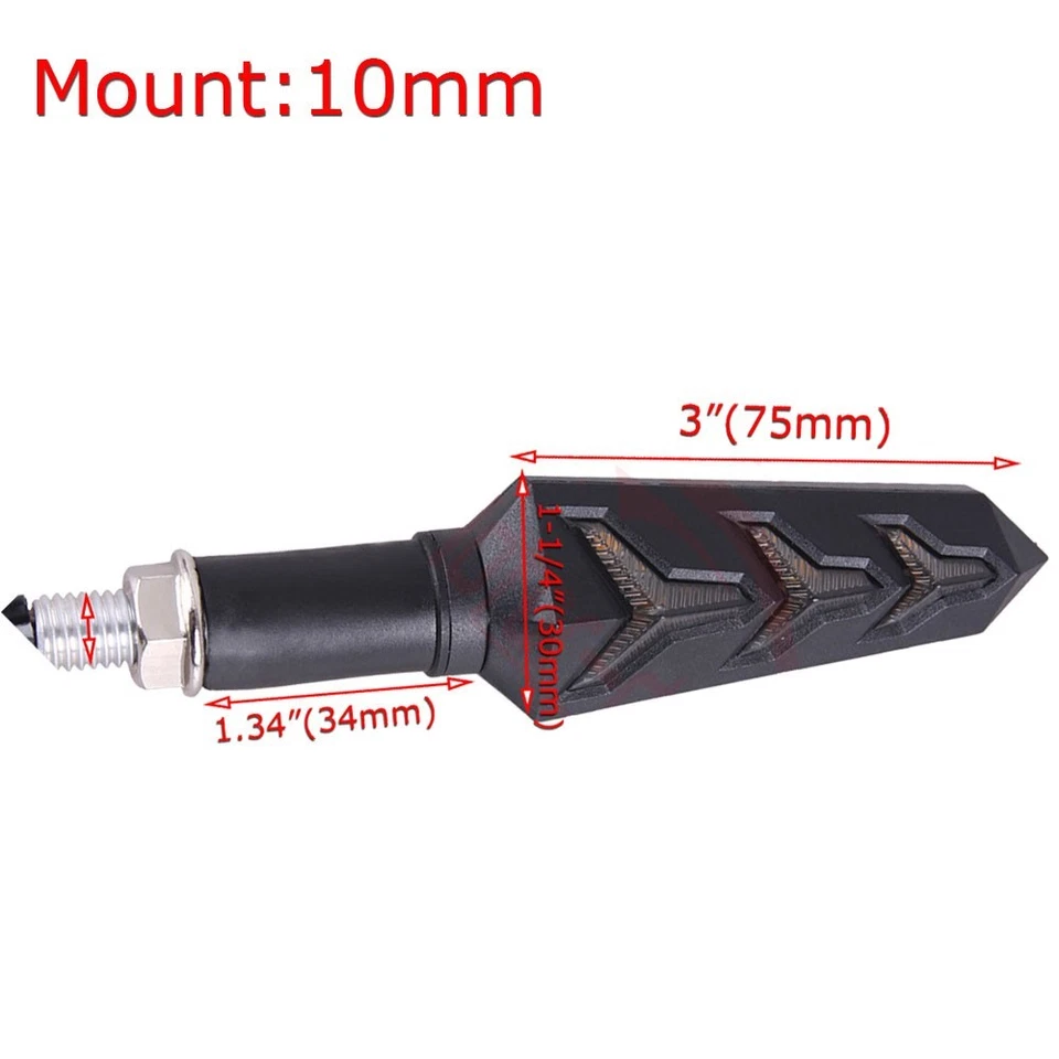 Luz indicadora LED de señal de giro para motocicleta Honda Rebel 300 flecha ámbar lámpara Foto 3 de 4