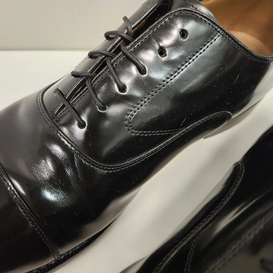 Biqueira Oxford Johnston & Murphy preta 22-2189 tamanho 13 D - Imagem 2 de 4