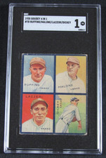 1935 Goudey 4 in 1 #7D Ruffing Malone Lazzeri Dickey SGC 1 Y710