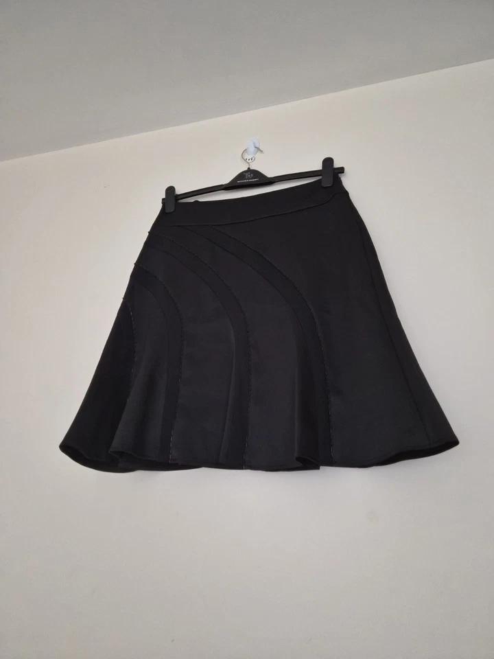 Evie Collection Black Embellished Flared  Skirt Size 10 – Beaded Detail. - Image 3 of 4