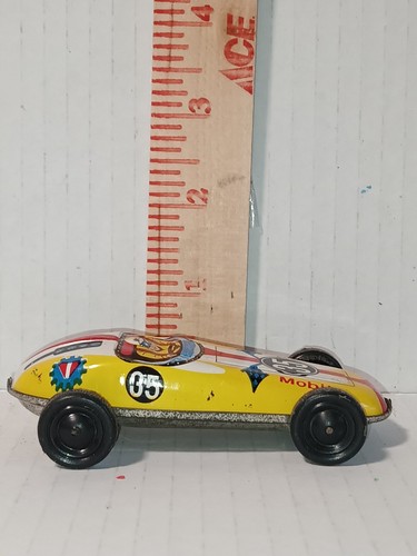 VINTAGE TIN LITHO MINI MINIATURE CAR MADE JAPAN RACE INDY STYLE MOBIL RACING TOY - Picture 2 of 5