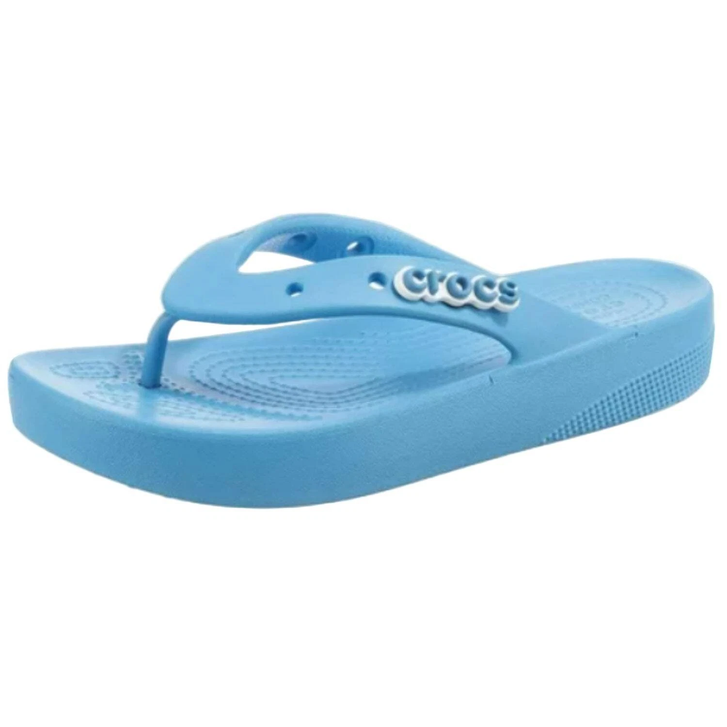 Crocs Classic Platform Flip Flop Women's Oxygen Blue Original Size 7
