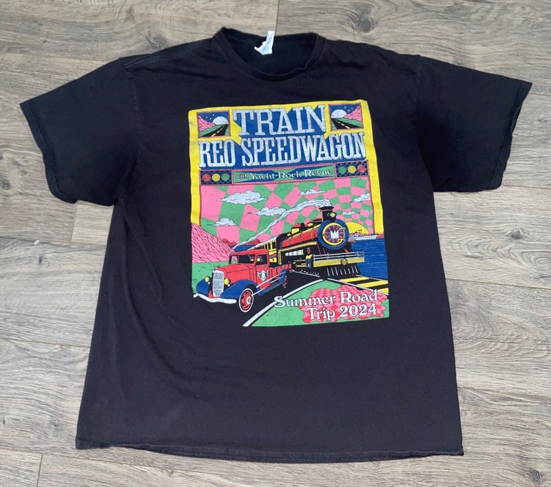 Train Reo Speedwagon Summer Roadtrip 2024 T shirt XL