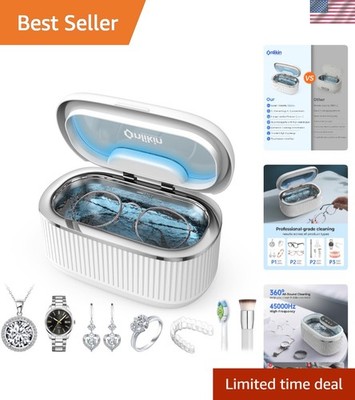 35W Ultrasonic Jewelry Cleaner - Quiet 38dB, 304 Stainless Steel, Multi-Purpose