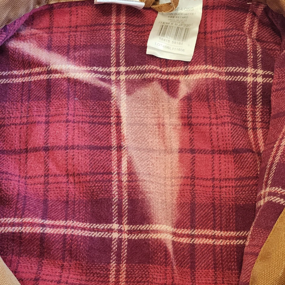 Rasco FR Jacket Men Large Long Brown Fire Flame Resistant Heavy Duty Lined HRC2 - Image 3 of 4