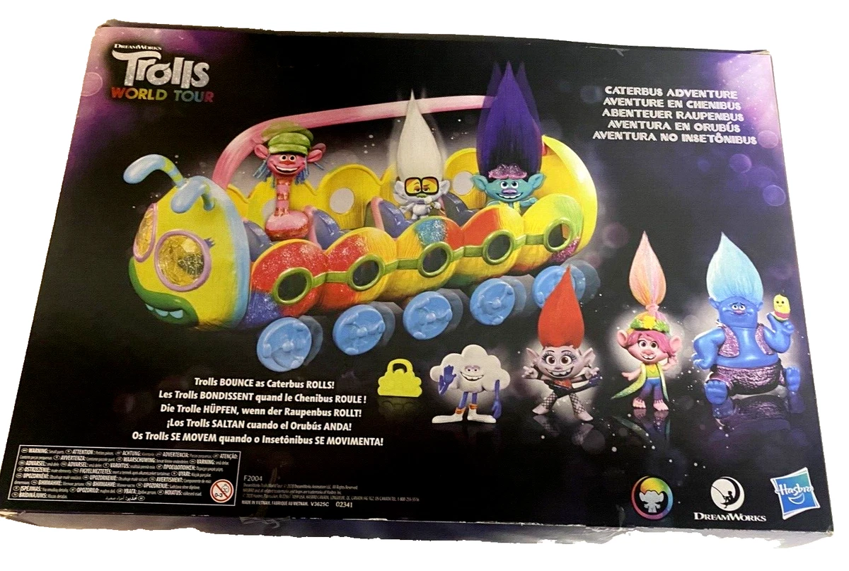 Trolls World Tour Caterbus Adventure Includes 7 Action Figures and Bus New