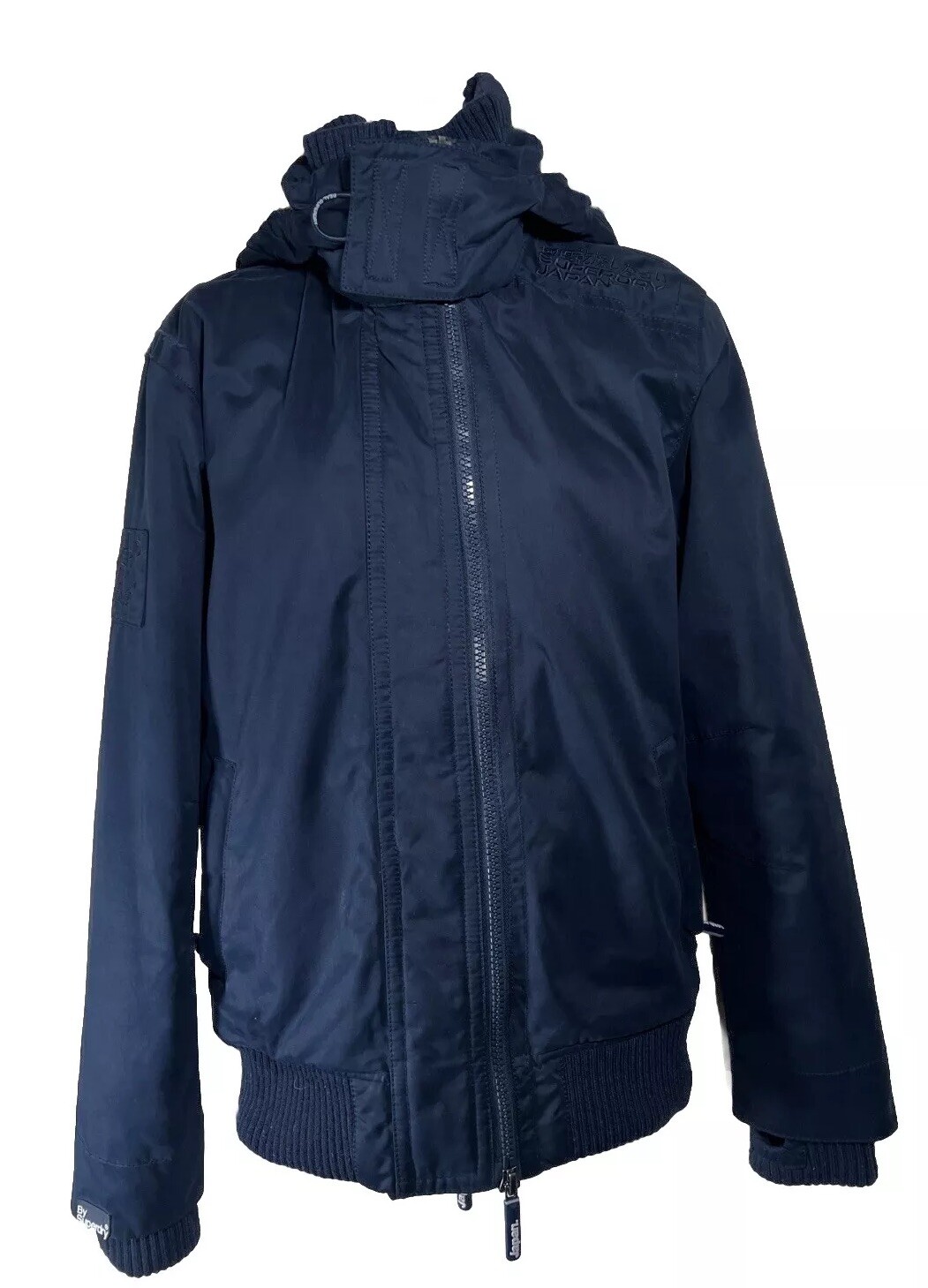 Superdry Woman’s Microfibre Fur Hooded Windbomber Jacket  - Size Medium