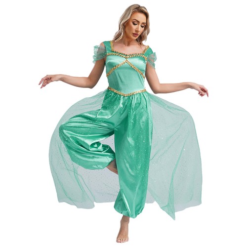 Costume cosplay donna principessa indiana araba danza del ventre tutina pagliaccetto - Foto 11 di 59