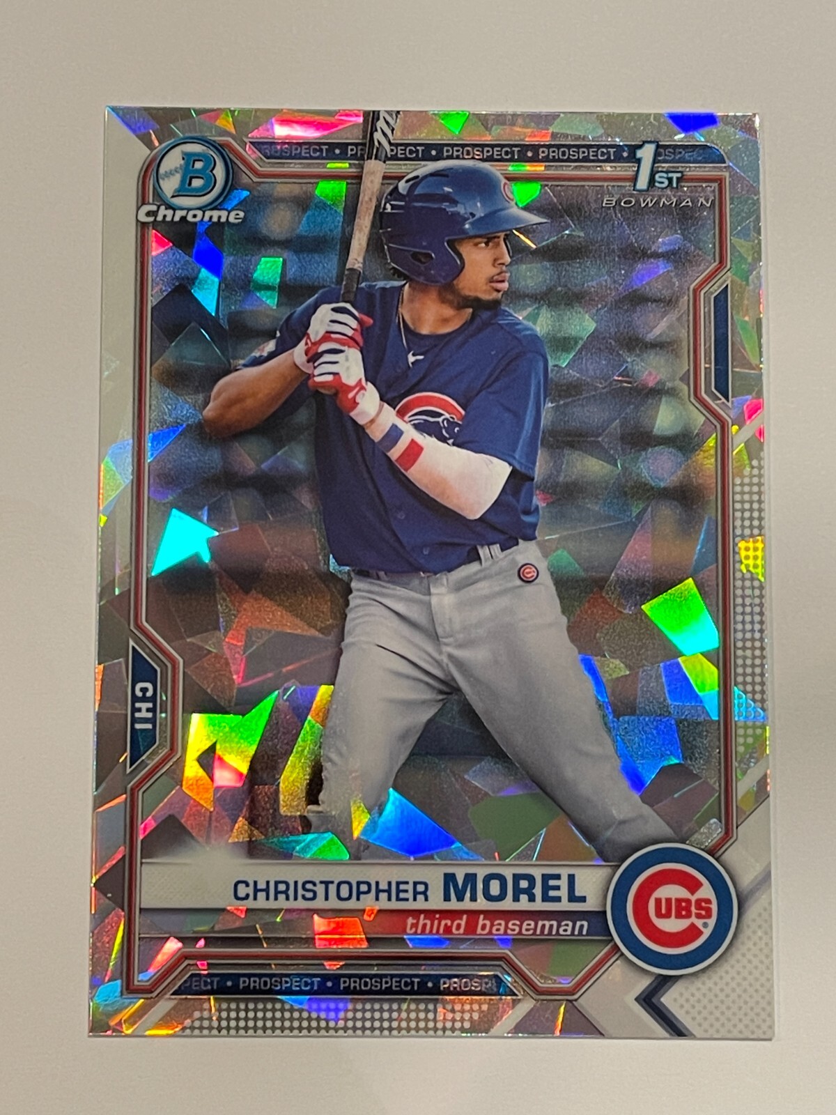 2021 Bowman Chrome Prospects Christopher Morel 1st Atomic Refractor #BCP-131