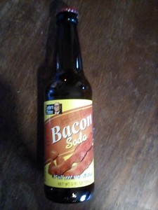 Lester's Fixings Bacon Soda Sweet Corn Soda Pop Glass Bottle empty.