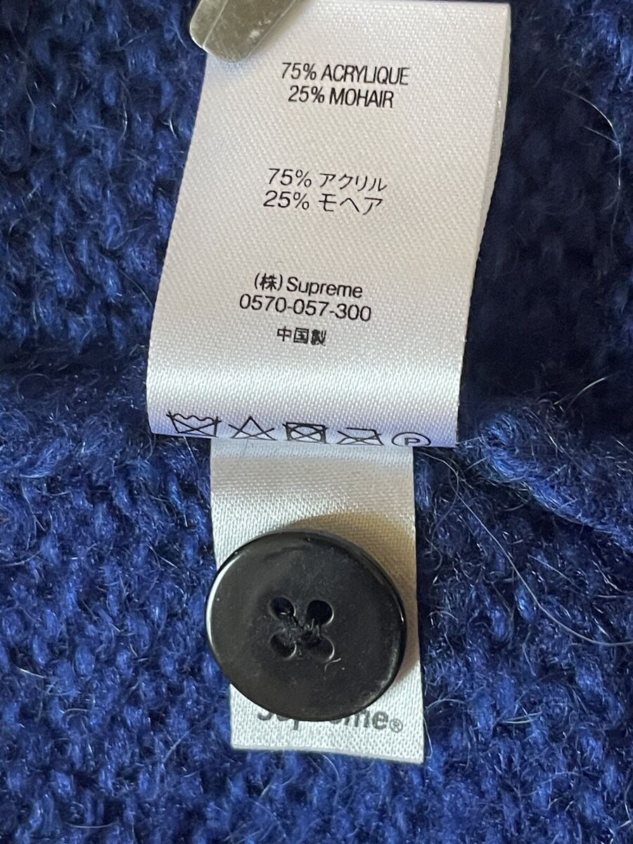 Supreme Patchwork Mohair Cardigan Sweater Knit Size Medium Supreme Patchwork Mohair Cardigan Sweater Knit Size Medium