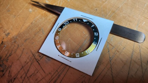 Namoki green/yellow sloped bezel insert for Skx007 & Skx009