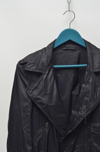 Costume National Men's Black Nylon Trench Coat Long Jacket Size 48 - Picture 7 of 12
