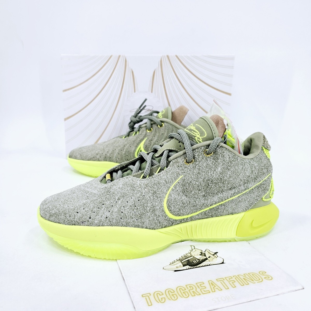 NIKE LBJ バスケットボールシューズ アクアグリーン Nike Lebron XXI 21 Algae Mens Size 10.5 Basketball Shoes Oil Green