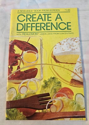 1983 REALEMON Create A Difference Cookbook Cook Book GOOD-VG