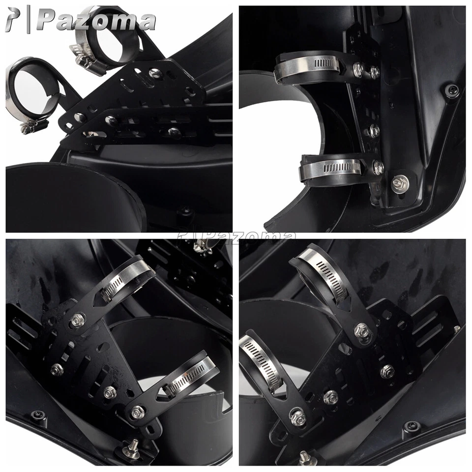 Kit de montaje de parabrisas de carenado de ala de murciélago para Harley Forty Eight XL1200X Sportster XL Foto 4 de 4