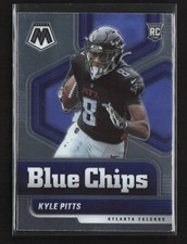 2021 Panini Mosaic Blue Chips Kyle Pitts RC #10 Atlanta Falcons