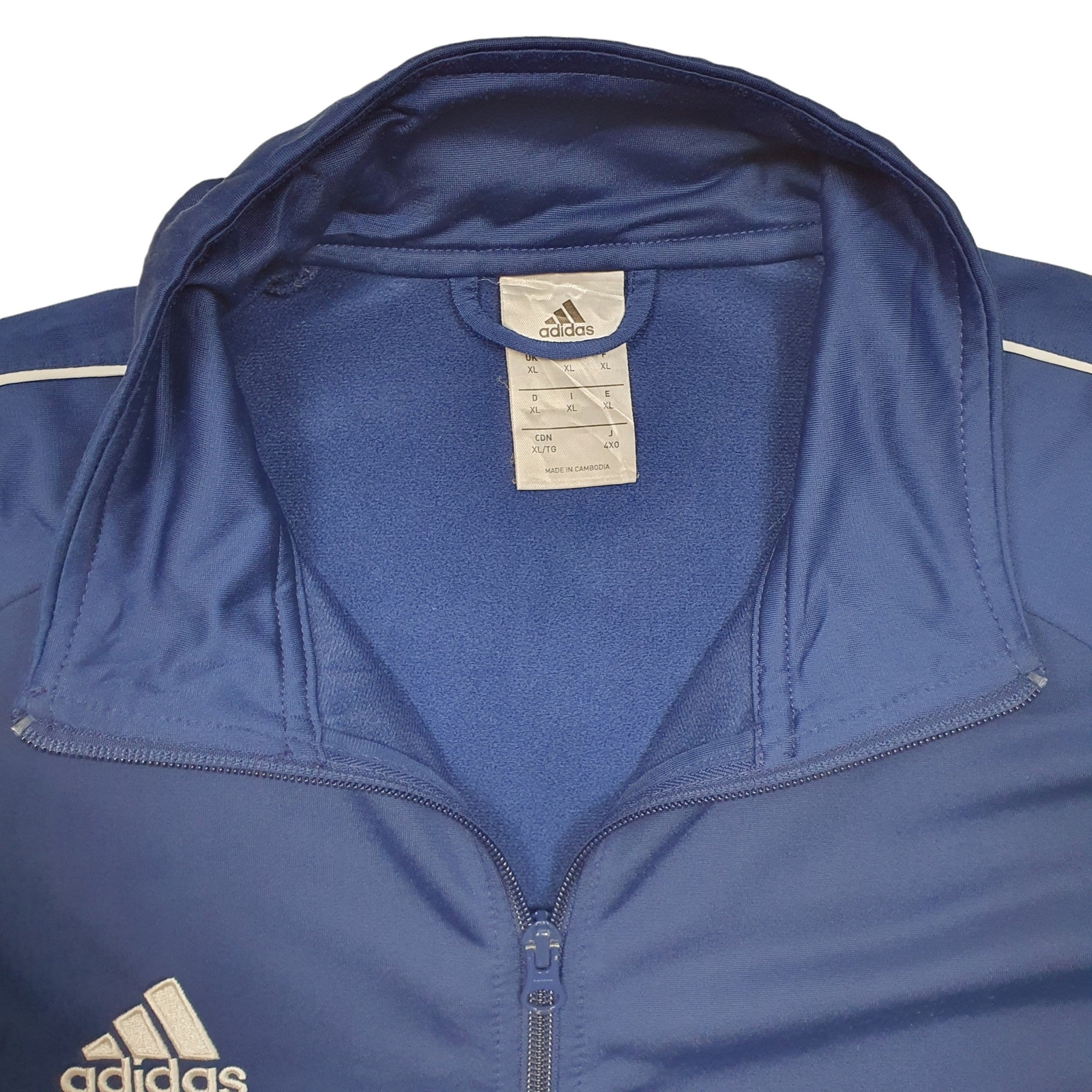 ADIDAS Full Zip Polyester Jumper Sweatshirt Mens L image 2