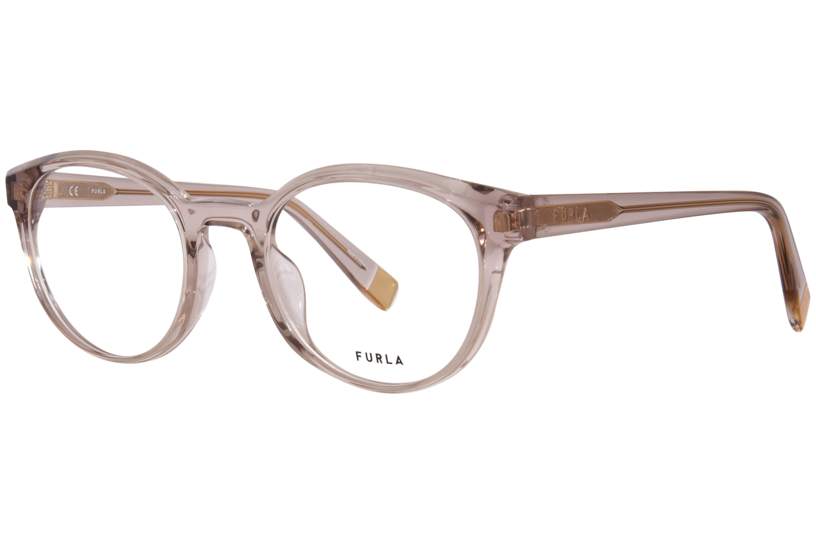 Очки Furla VFU642V 07T1 Женские прозрачные бежевые в полной оправе 50 мм 31890₽