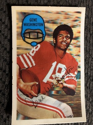 1970 KELLOGG'S FOOTBALL 3-D SUPER STARS #7 - GENE WASHINGTON MT Sharp Centered