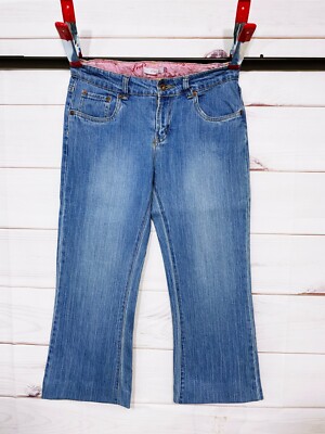 Levi's 517 Womens Stretch Flare Crop Jeans Size 16.5 Blue Mid-Rise