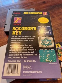 Solomon's Key Cib Nes Nintendo 5 Screw+ Poster,hangtag Unpunched