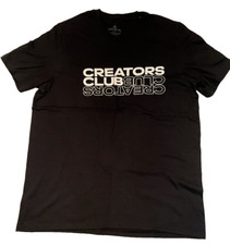 Men's L Adidas Team / Creators Club Amplifier Tee, Black T-Shirt Creator