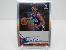 TERANCE MANN 2019-20 PRIZM RATED ROOKIE SILVER PRIZM AUTOGRAPH AUTO- CLIPPERS! 