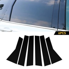 For Honda Crv 2012-2016 6pcsset Door Trim Piano Cover Window Pillar Posts Black