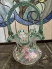 Fenton glass basket 90th Year Celebration 1905-1995 90th Family Signatures