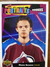 20-21 UD Series 2 Hockey Rookie Portraits P-73 Shane Bowers