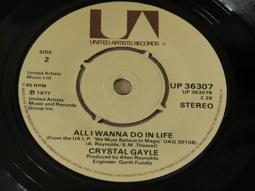Crystal Gayle Don’t it make my brown eyes blue All I wanna do in life 45rpm 7in - Picture 4 of 4