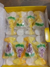 DECORAZIONE IN ZUCCHERO PRIMA COMUNIONE CALICE E UVA TORTE PASTICCERIA 12vCm