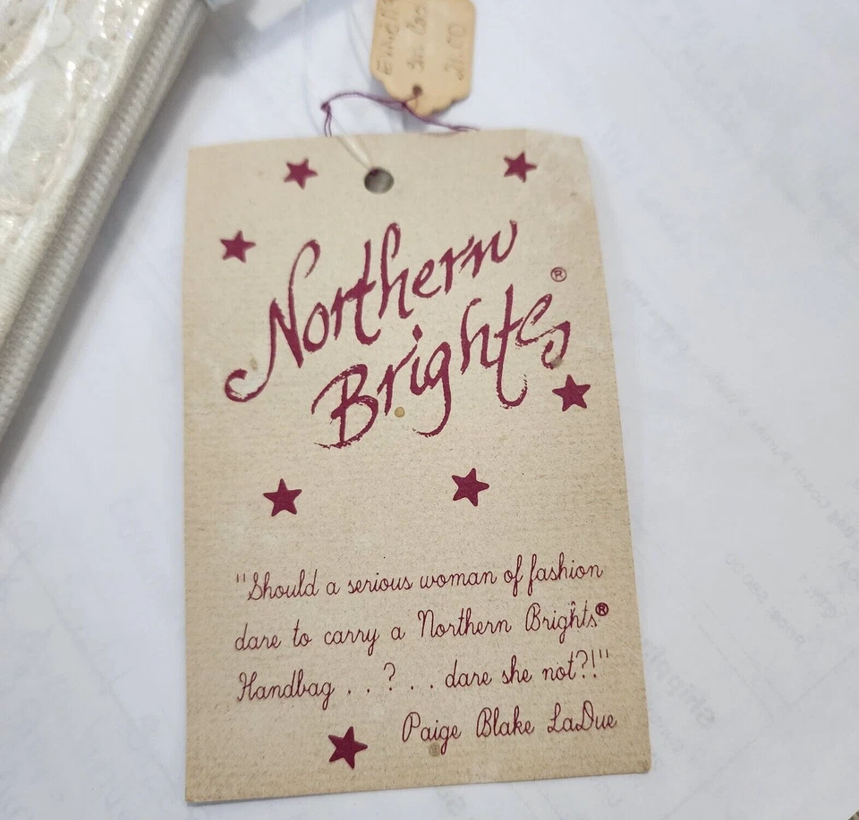 Bolsa de noiva Northern Brights Happily Ever After confete arte reciclada rara vintage - Imagem 3 de 4