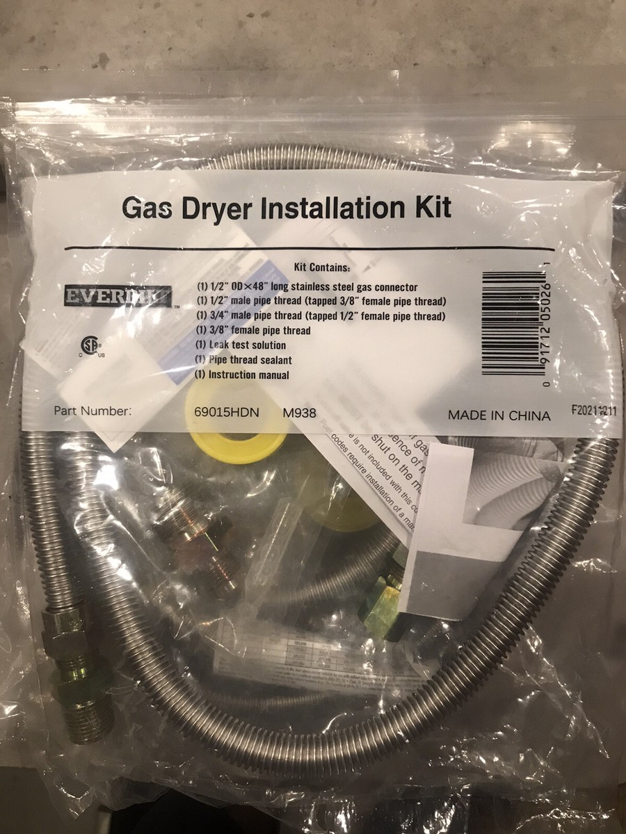 Gas Dryer Installation Kit Everbilt 48 